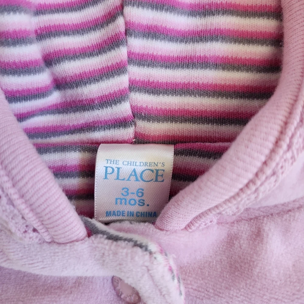 The Children's Place Pink Striped Baby Jacket